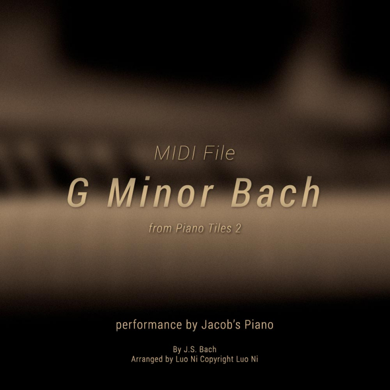 G Minor Bach MIDI File Performance by Jacob's Piano